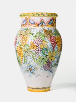 Handbemalte Vase aus Italien